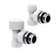 Набор термостатический угловой Royal Thermo Design 1/2"М30х1,5 (Белый) RATVDU11212WH