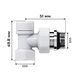 Набор термостатический угловой Royal Thermo Design 1/2"М30х1,5 (Белый) RATVDU11212WH