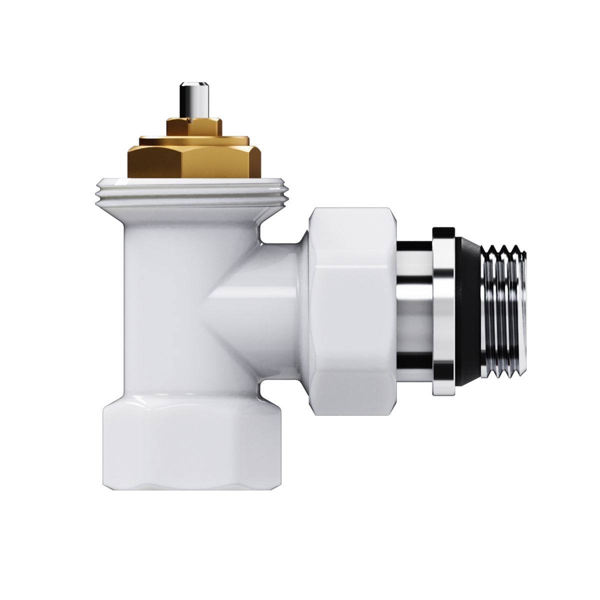 Набор термостатический угловой Royal Thermo Design 1/2"М30х1,5 (Белый) RATVDU11212WH