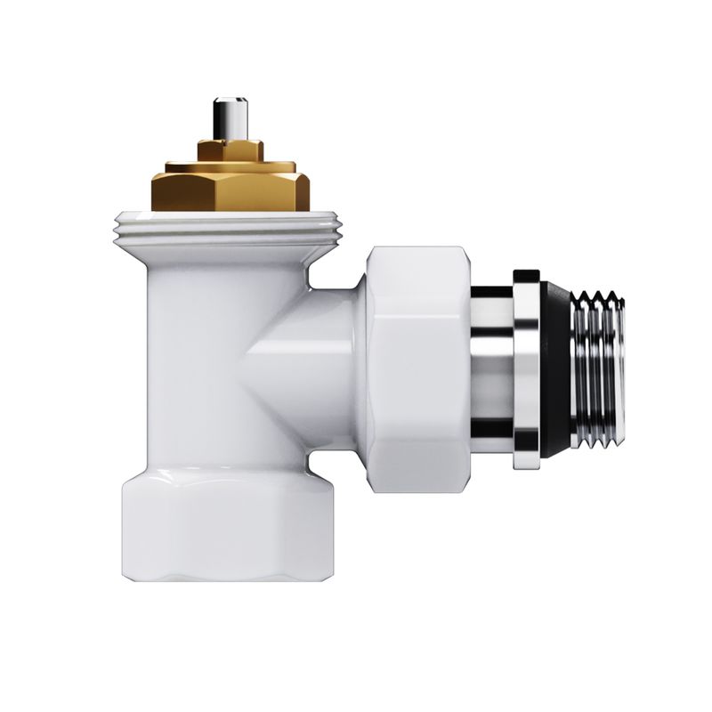 Набор термостатический угловой Royal Thermo Design 1/2"М30х1,5 (Белый) RATVDU11212WH