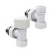 Набор термостатический угловой Royal Thermo Design 1/2"М30х1,5 (Белый) RATVDU11212WH