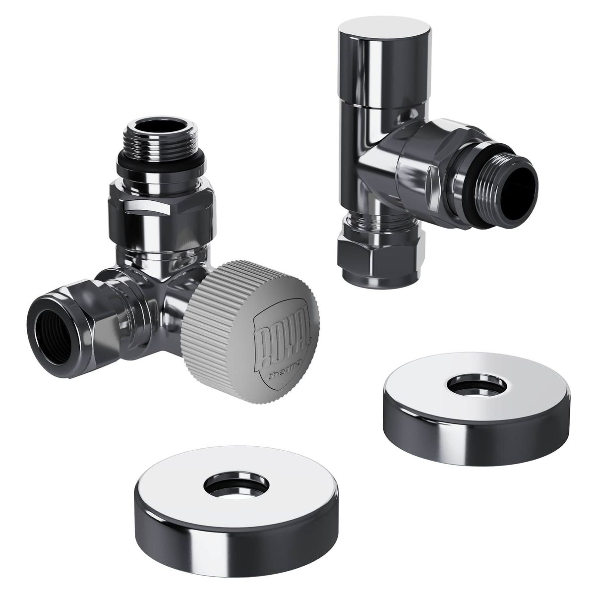 Набор термостатический трехосевой Royal Thermo Design Pro 15мм М30х1,5 (Хром) RATVXT11215CH