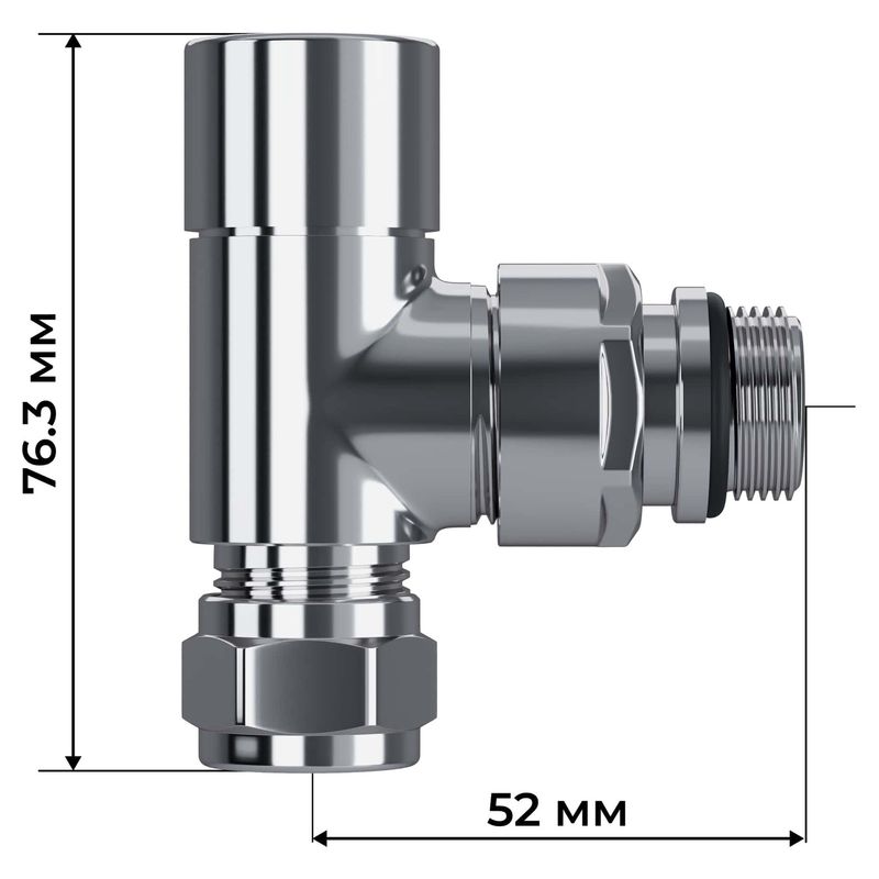 Набор термостатический трехосевой Royal Thermo Design Pro 15мм М30х1,5 (Хром) RATVXT11215CH