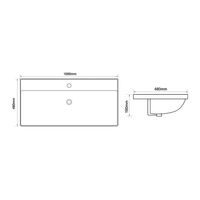 Раковина Royce Valerie 100 см / RCW-1418100WH белый — 4