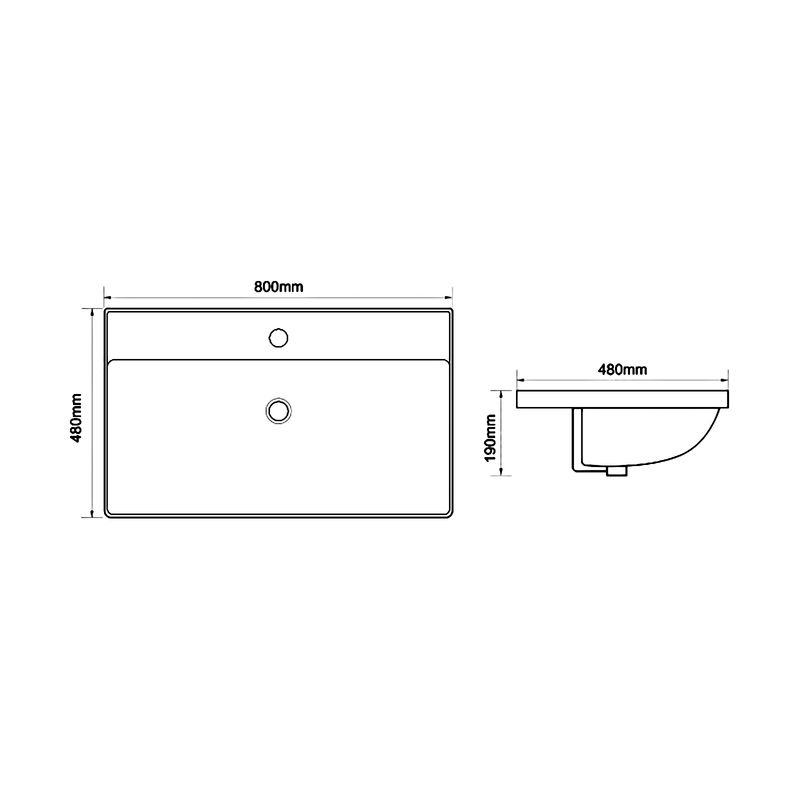 Раковина Royce Valerie 80 RCW-141880WH белая