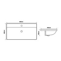 Раковина Royce Valerie 90 RCW-141890WH белая — 4