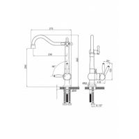 Смеситель для кухни Paulmark Retro Re213226-401 (AN) антрацит — 10