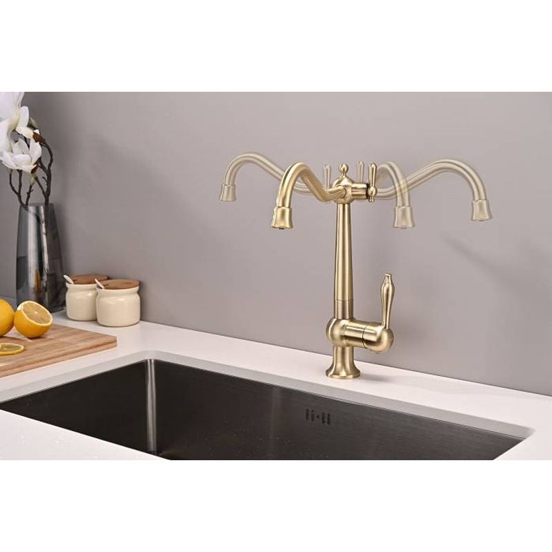 Смеситель для кухни Paulmark Retro Re213226-BR бронза