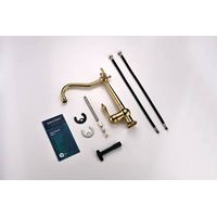 Смеситель для кухни Paulmark Retro Re213226-G золото — 5