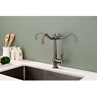 Смеситель для кухни Paulmark Retro Re213226-GM вороненая сталь — 9