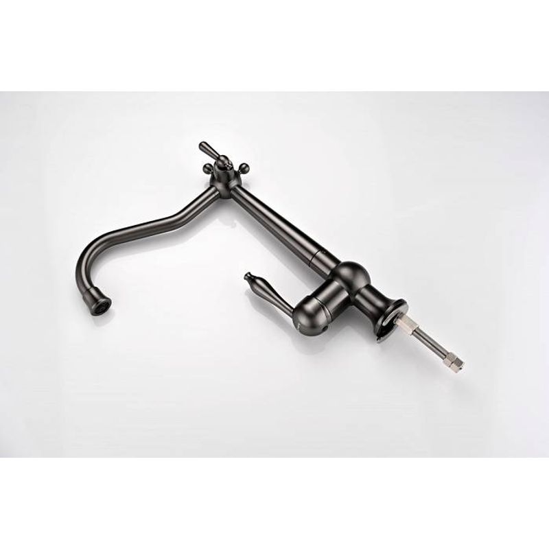 Смеситель для кухни Paulmark Retro Re213226-GM вороненая сталь