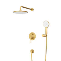 Душевая система скрытого монтажа Cezares RELAX-DSET-BORO брашированное золото — 1