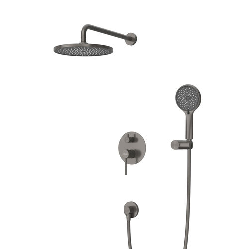 Душевая система скрытого монтажа Cezares RELAX-DSET-GM оружейная сталь