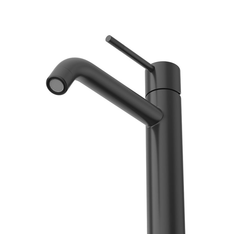 Смеситель для раковины Cezares RELAX-LC1-NOP-W0 однорычажный без донного клапана (черный матовый)