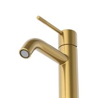 Смеситель для раковины Cezares RELAX-LS1-BORO однорычажный с донным клапаном (брашированное золото) — 3