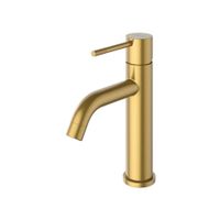 Смеситель для раковины Cezares RELAX-LS1-BORO однорычажный с донным клапаном (брашированное золото) — 1