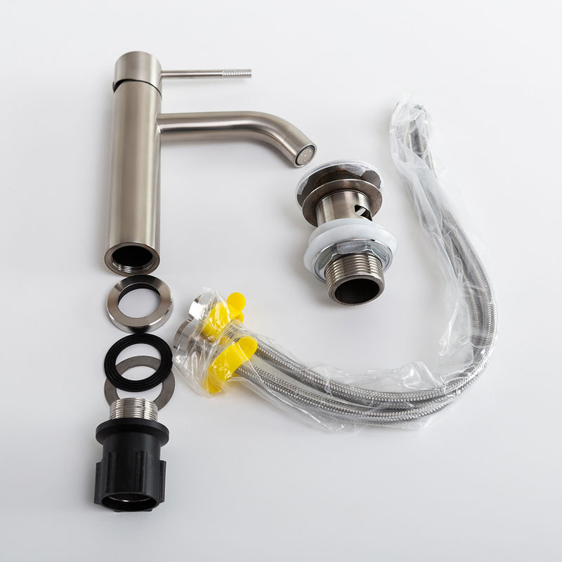 Смеситель для раковины Cezares RELAX-LS1-IN однорычажный с донным клапаном (сатин)