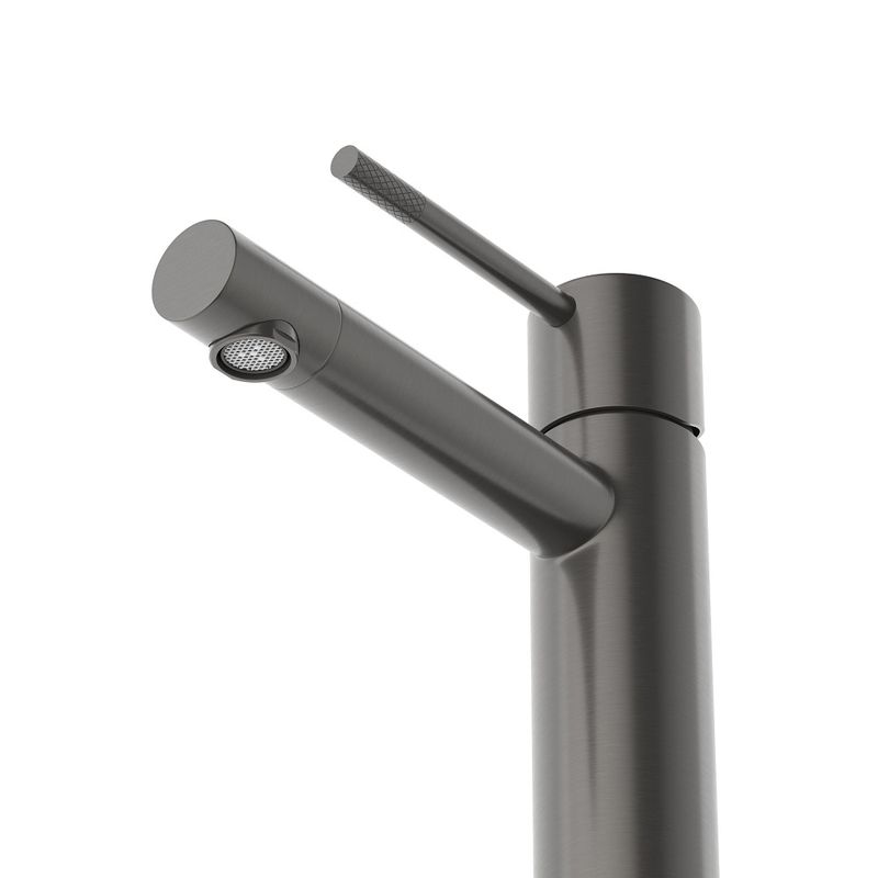 Смеситель для раковины Cezares RELAX-LS2-GM однорычажный с донным клапаном (оружейная сталь)