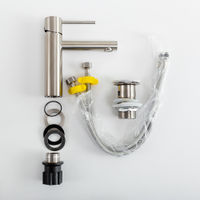 Смеситель для раковины Cezares RELAX-LS2-IN однорычажный с донным клапаном (сатин) — 4