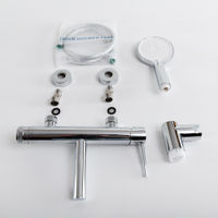 Смеситель для ванны Cezares RELAX-VD-01 однорычажный в комплекте с ручным душем, шлангом и держателем (хром) — 4