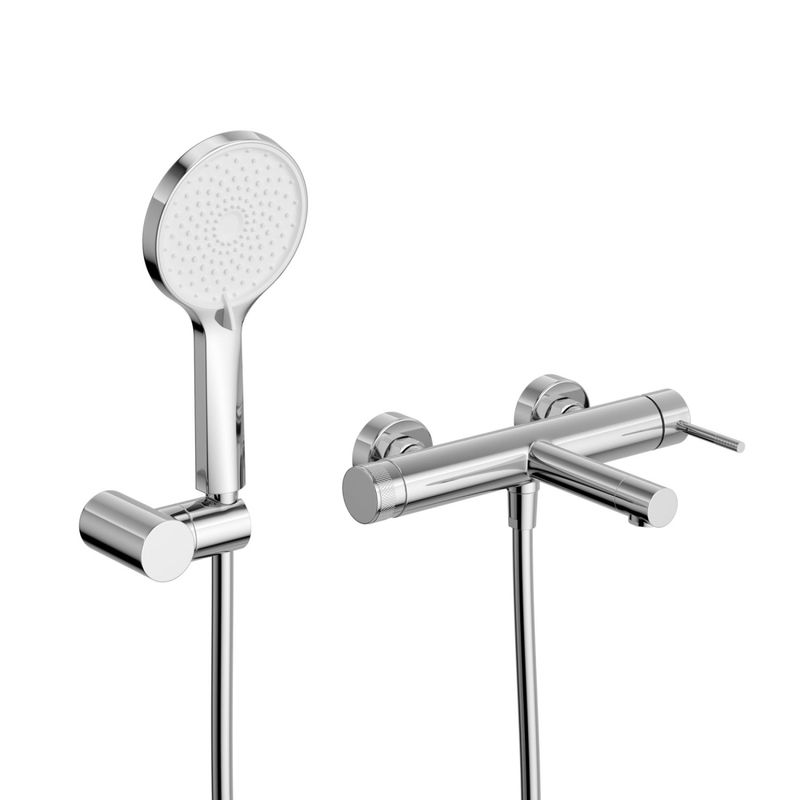 Смеситель для ванны Cezares RELAX-VD-01 однорычажный в комплекте с ручным душем, шлангом и держателем (хром)