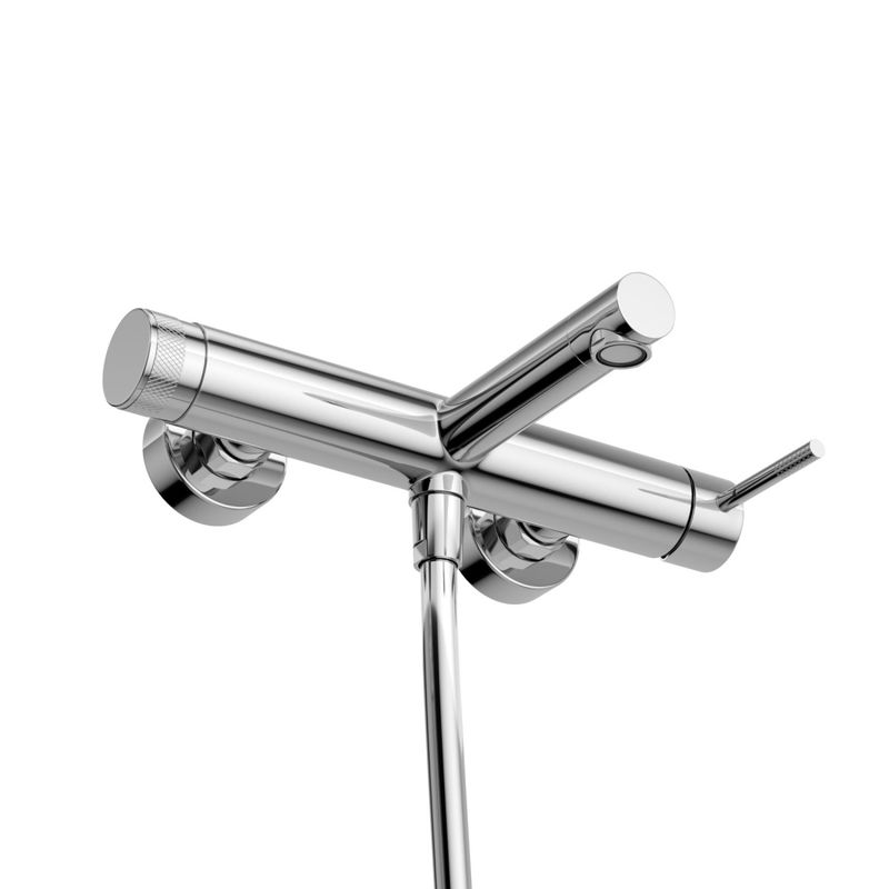 Смеситель для ванны Cezares RELAX-VD-01 однорычажный в комплекте с ручным душем, шлангом и держателем (хром)