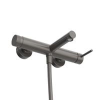 Смеситель для ванны Cezares RELAX-VD-GM однорычажный в комплекте с ручным душем, шлангом и держателем (оружейная сталь) — 3