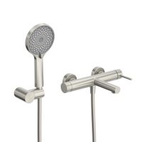 Смеситель для ванны Cezares RELAX-VD-IN однорычажный в комплекте с ручным душем, шлангом и держателем (сатин) — 2