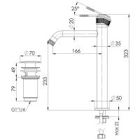 Смеситель для раковины REMER AL10LXL хром — 2
