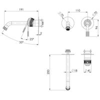 Смеситель скрытого монтажа для раковины REMER Atelier AL15PLWB хром — 2