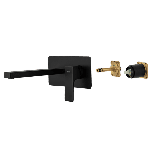 Смеситель скрытого монтажа для раковины REMER Absolute AU15KBNO настенный черный матовый