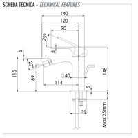 Смеситель для биде REMER Absolute AU20BO белый матовый — 2
