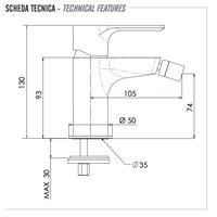 Смеситель для биде REMER Energy EY22 хром — 2