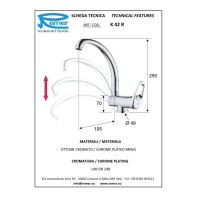 Смеситель для кухни REMER Kiss K42R с поворотным изливом хром — 2