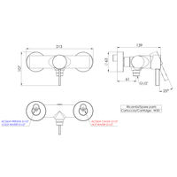 Смеситель для душа REMER Metrica MC33BG золото брашированное — 2