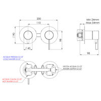 Смеситель скрытого монтажа для душа REMER Metrica MC93ZP хром — 2