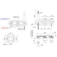 Смеситель скрытого монтажа для душа REMER Metrica MC97D3PXV сталь — 2