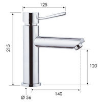Смеситель для раковины REMER Minimal N11A хром — 2