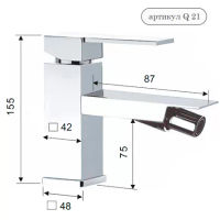 Смеситель для биде REMER Qubika Q21 хром — 2