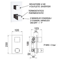Смеситель скрытого монтажа для душа REMER Q-elegance QT94 хром — 5