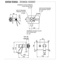 Смеситель скрытого монтажа для душа REMER Slash SL09HRG хром — 2