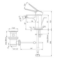 Смеситель для биде REMER Slash SL20NO черный матовый — 2