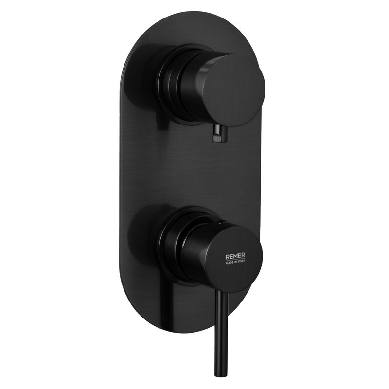 Смеситель скрытого монтажа для душа REMER X-style X92KBCFP черный брашированный хром