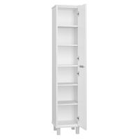 Шкаф-пенал для ванной Brevita Risacca white 35 универсальный / RIS-05035-014П белая матовая эмаль — 6