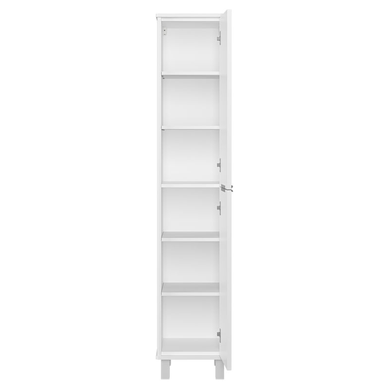 Шкаф-пенал для ванной Brevita Risacca white 35 универсальный / RIS-05035-014П белая матовая эмаль