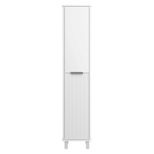 Шкаф-пенал для ванной Brevita Risacca white 35 универсальный / RIS-05035-014П белая матовая эмаль