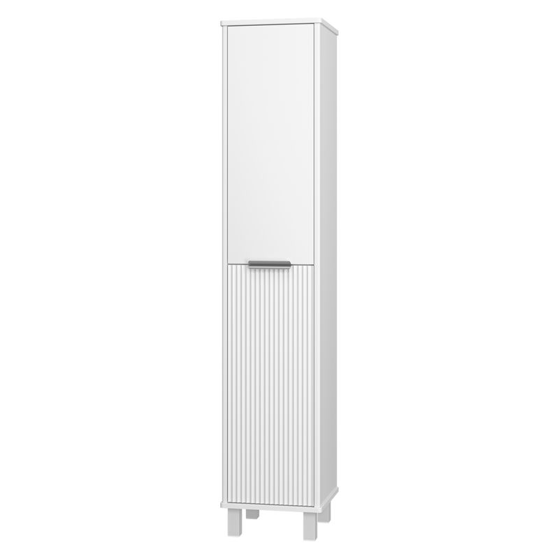 Шкаф-пенал для ванной Brevita Risacca white 35 универсальный / RIS-05035-014П белая матовая эмаль