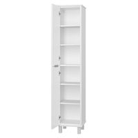 Шкаф-пенал для ванной Brevita Risacca white 35 универсальный / RIS-05035-014П белая матовая эмаль — 5