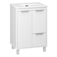 Тумба под раковину Brevita Risacca white 60 напольная 2 дв. 1 ящ. / RIS-06060-0142Я белая матовая эмаль — 5