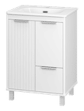 RISACCA white - 60 Тумба напольная 2 дв. 1 ящ., белая матовая эмаль